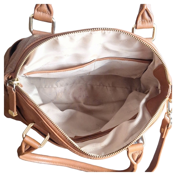 Calvin Klein Convertible Pebbled Leather Crossbody Bag - Picture 9 of 10